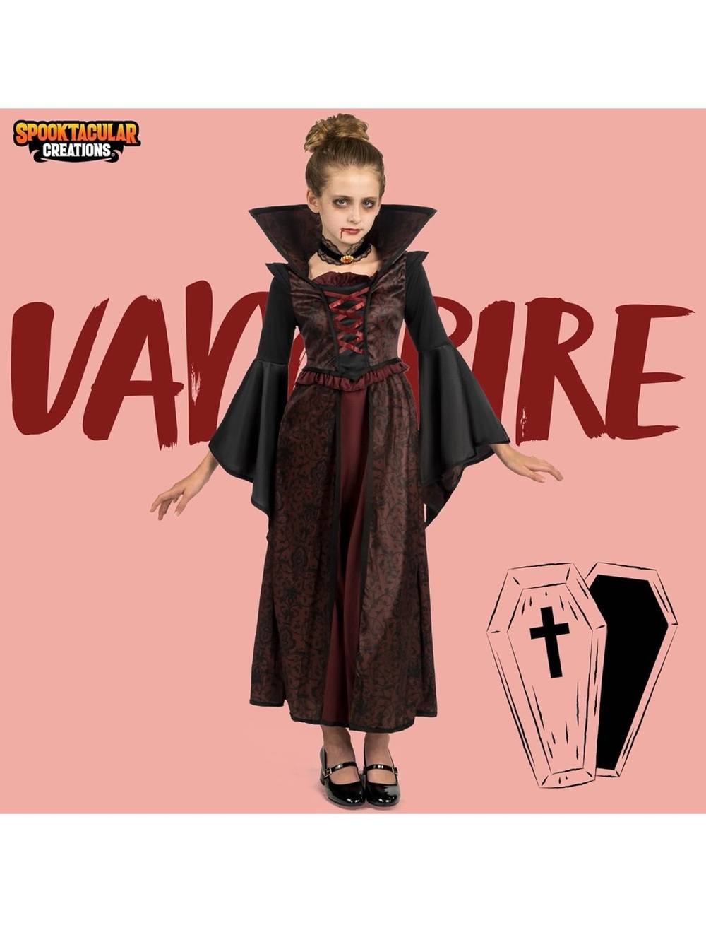 Spooktacular Creations Halloween Royal Vampire Costume Set for Girls Halloween
